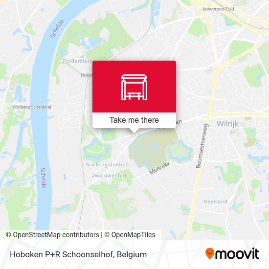 Hoboken P+R Schoonselhof map