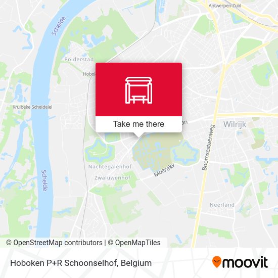 Hoboken P+R Schoonselhof map