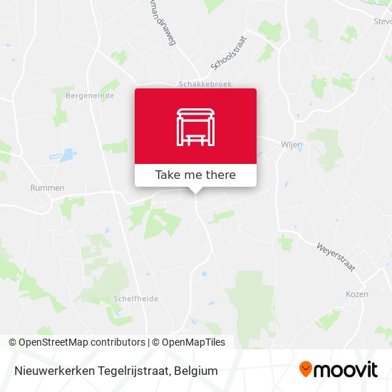 Nieuwerkerken Tegelrijstraat plan