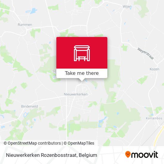 Nieuwerkerken Rozenbosstraat map