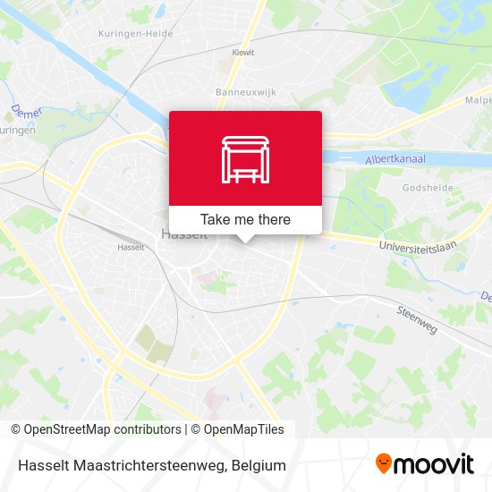 Hasselt Maastrichtersteenweg map