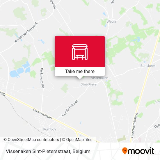 Vissenaken Sint-Pietersstraat map