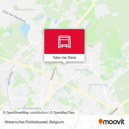 Waterschei Politiebureel map