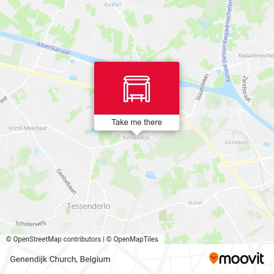 Genendijk Church map