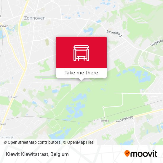 Kiewit Kiewitstraat map