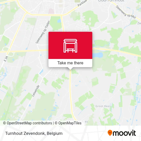 Turnhout Zevendonk map
