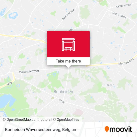 Bonheiden Waversesteenweg map