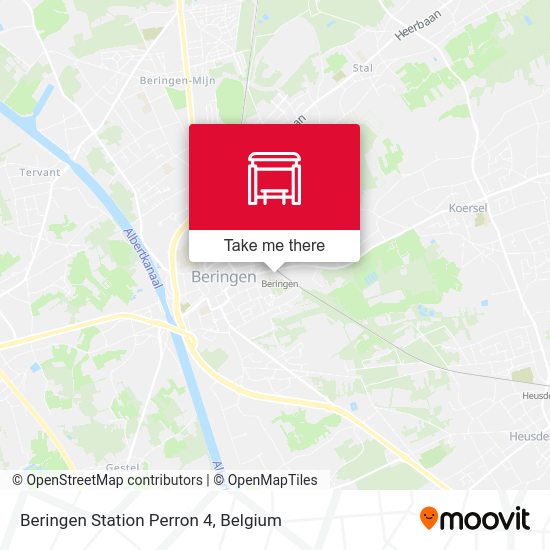 Beringen Station Perron 4 map