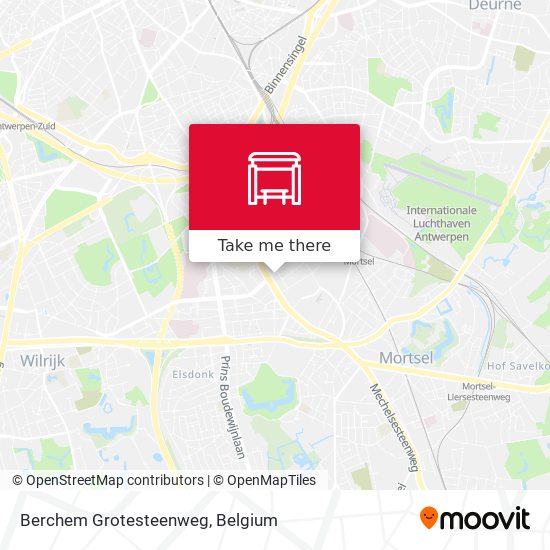 Berchem Grotesteenweg map