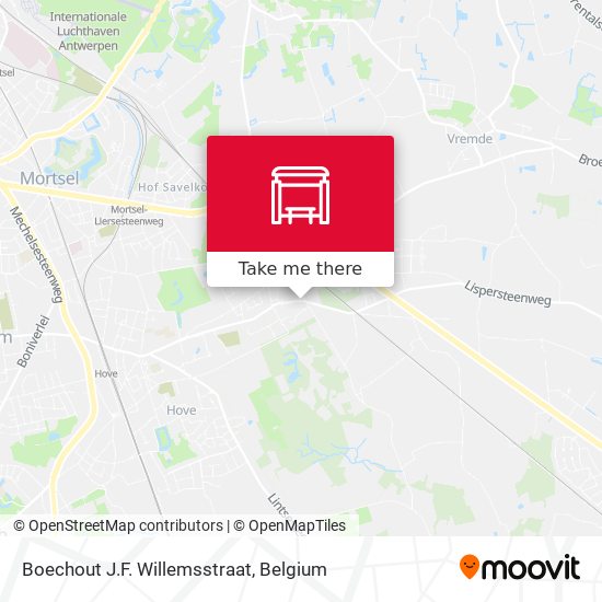 Boechout J.F. Willemsstraat map