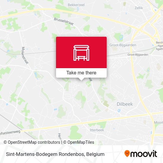 Sint-Martens-Bodegem Rondenbos map