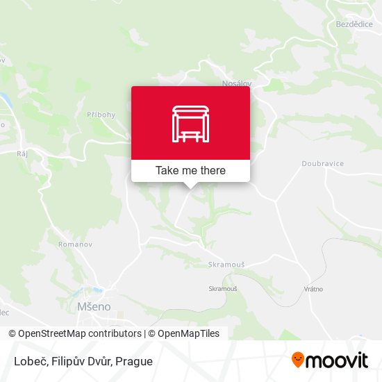 Lobeč, Filipův Dvůr map