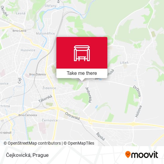 Карта Čejkovická