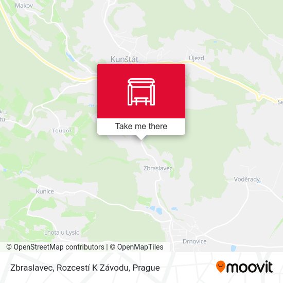 Zbraslavec, Rozcestí K Závodu map