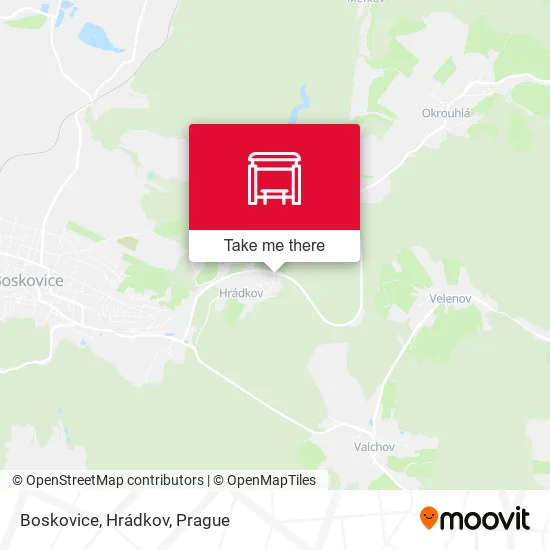 Карта Boskovice, Hrádkov