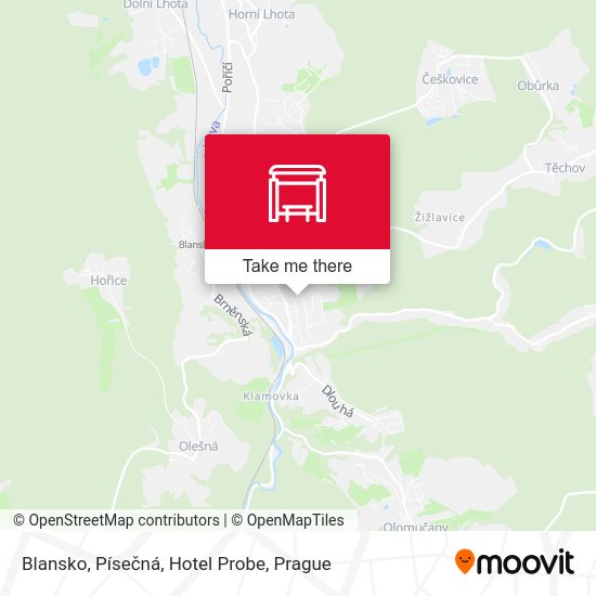 Blansko, Písečná, Hotel Probe map