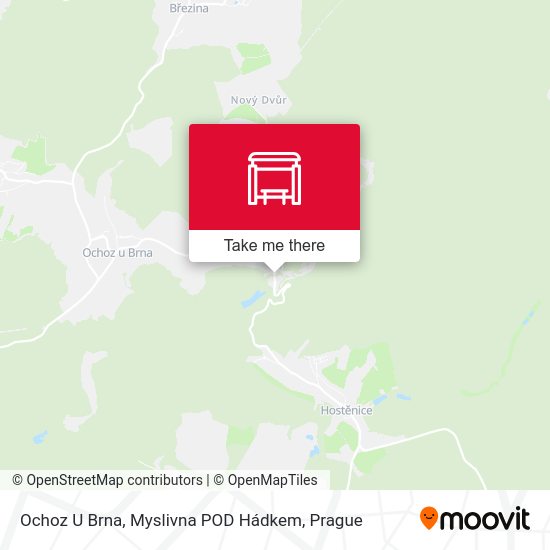 Ochoz U Brna, Myslivna POD Hádkem map
