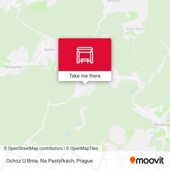 Ochoz U Brna, Na Pastýřkách map