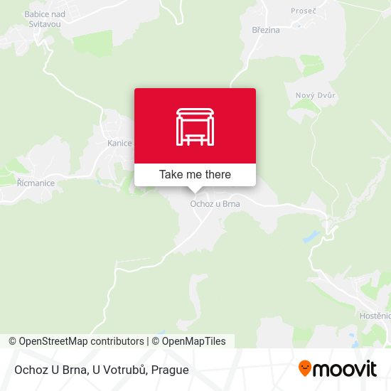Ochoz U Brna, U Votrubů map