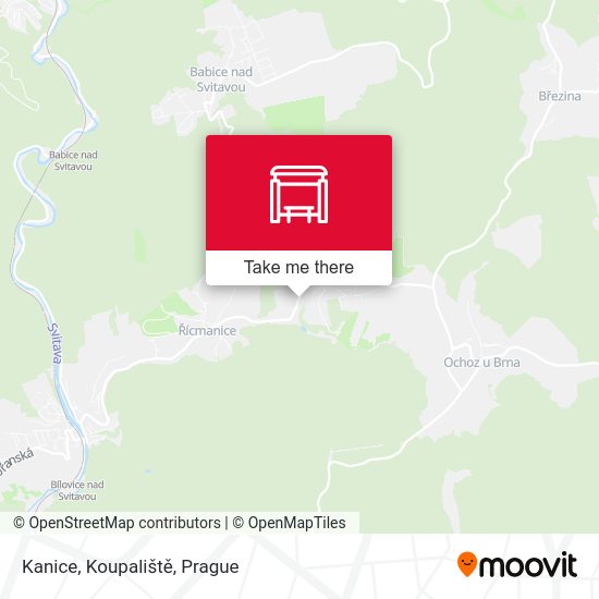 Kanice, Koupaliště map