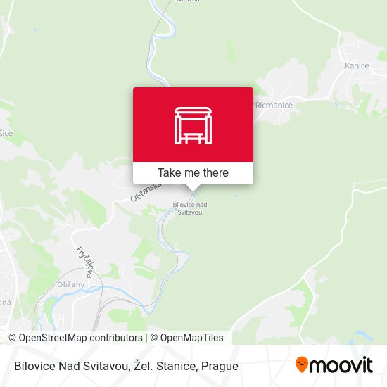 Bílovice Nad Svitavou, Žel. Stanice map