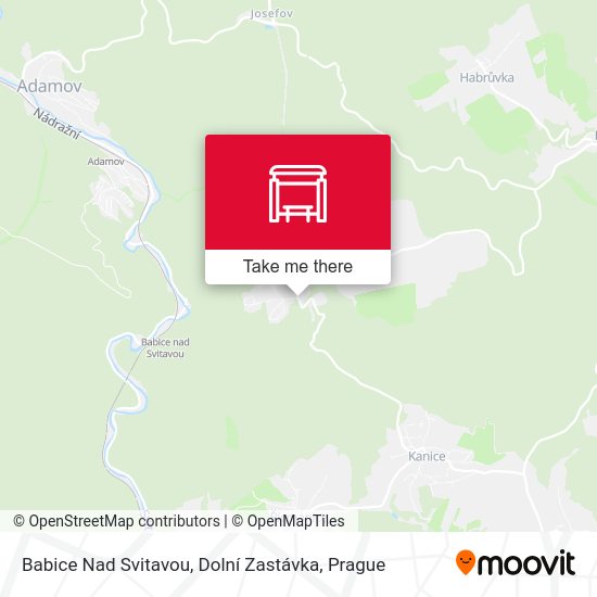 Babice Nad Svitavou, Dolní Zastávka map