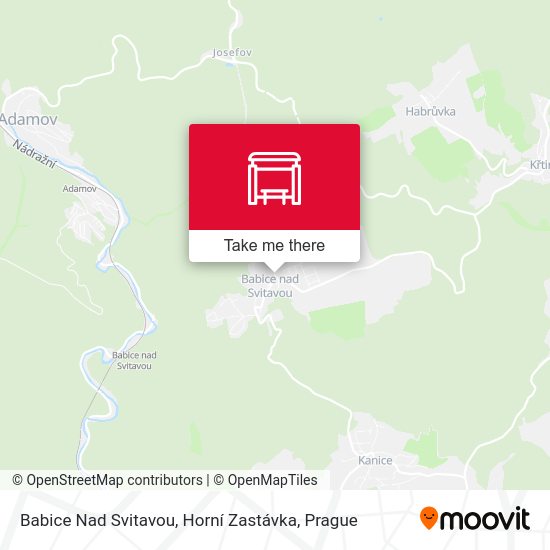 Babice Nad Svitavou, Horní Zastávka map