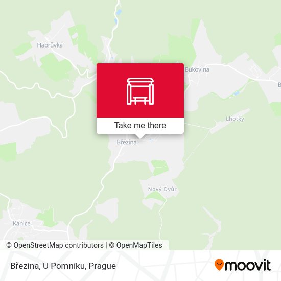 Březina, U Pomníku map