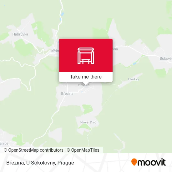 Карта Březina, U Sokolovny