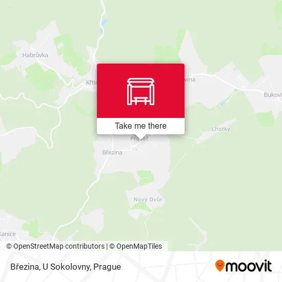Карта Březina, U Sokolovny