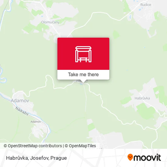 Карта Habrůvka, Josefov