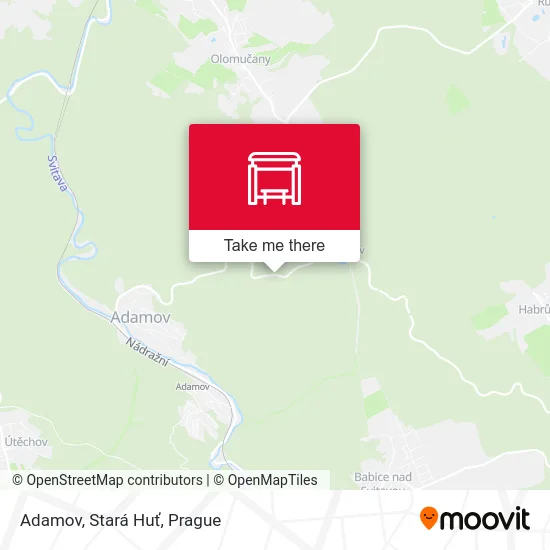 Карта Adamov, Stará Huť