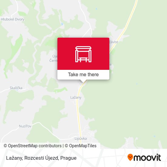 Lažany, Rozcestí Újezd map