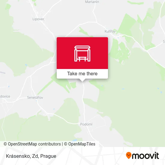 Карта Krásensko, Zd