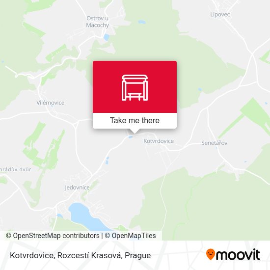 Kotvrdovice, Rozcestí Krasová map