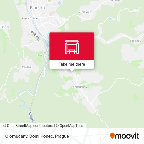 Olomučany, Dolní Konec map
