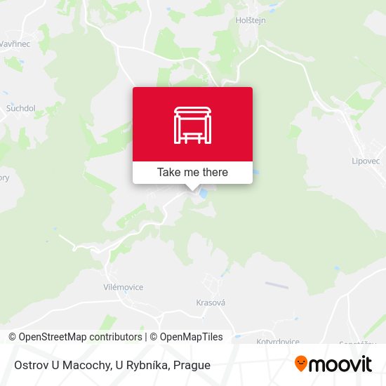 Ostrov U Macochy, U Rybníka map