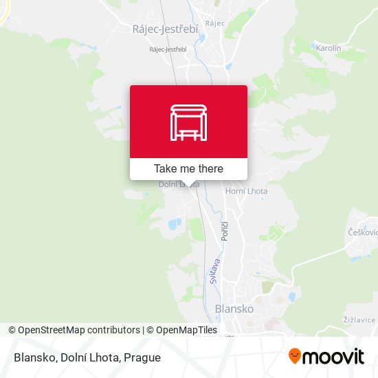 Blansko, Dolní Lhota map