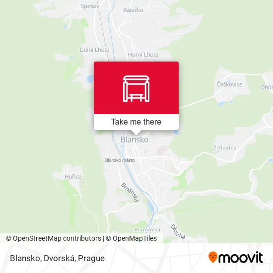 Карта Blansko, Dvorská
