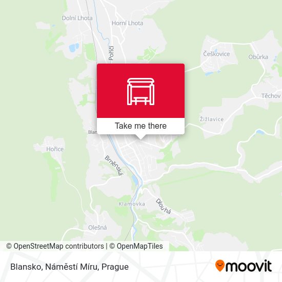Blansko, Náměstí Míru map