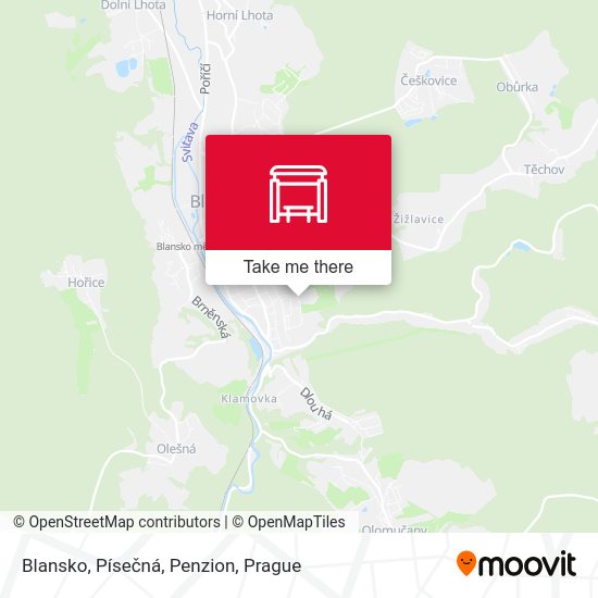 Blansko, Písečná, Penzion map
