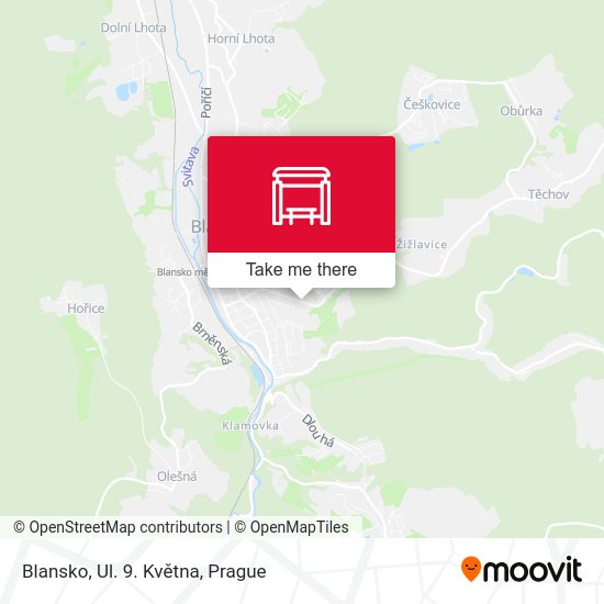 Blansko, Ul. 9. Května map