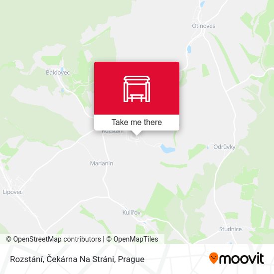 Rozstání, Čekárna Na Stráni map