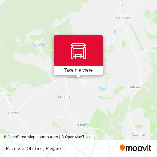 Rozstání, Obchod map