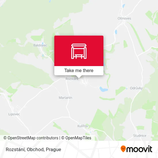 Rozstání, Obchod map