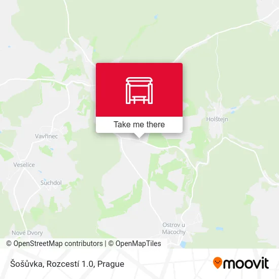 Карта Šošůvka, Rozcestí 1.0