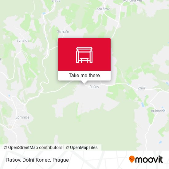 Карта Rašov, Dolní Konec
