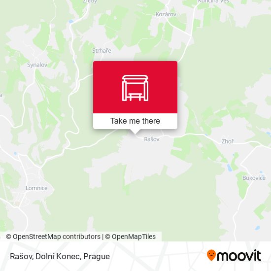 Карта Rašov, Dolní Konec