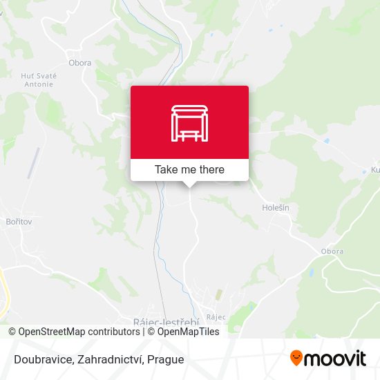 Doubravice, Zahradnictví map