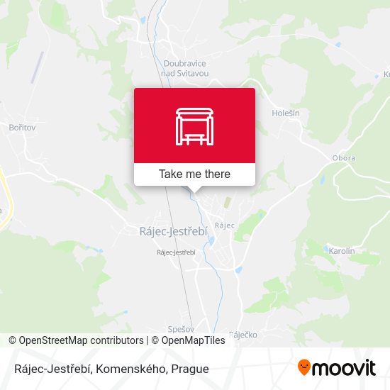 Rájec-Jestřebí, Komenského map